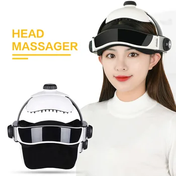 

Beurha Head Massager Electric Intelligent Air Pressure Vibration Finger Press Relaxation With Music Soothing Relax Helmet