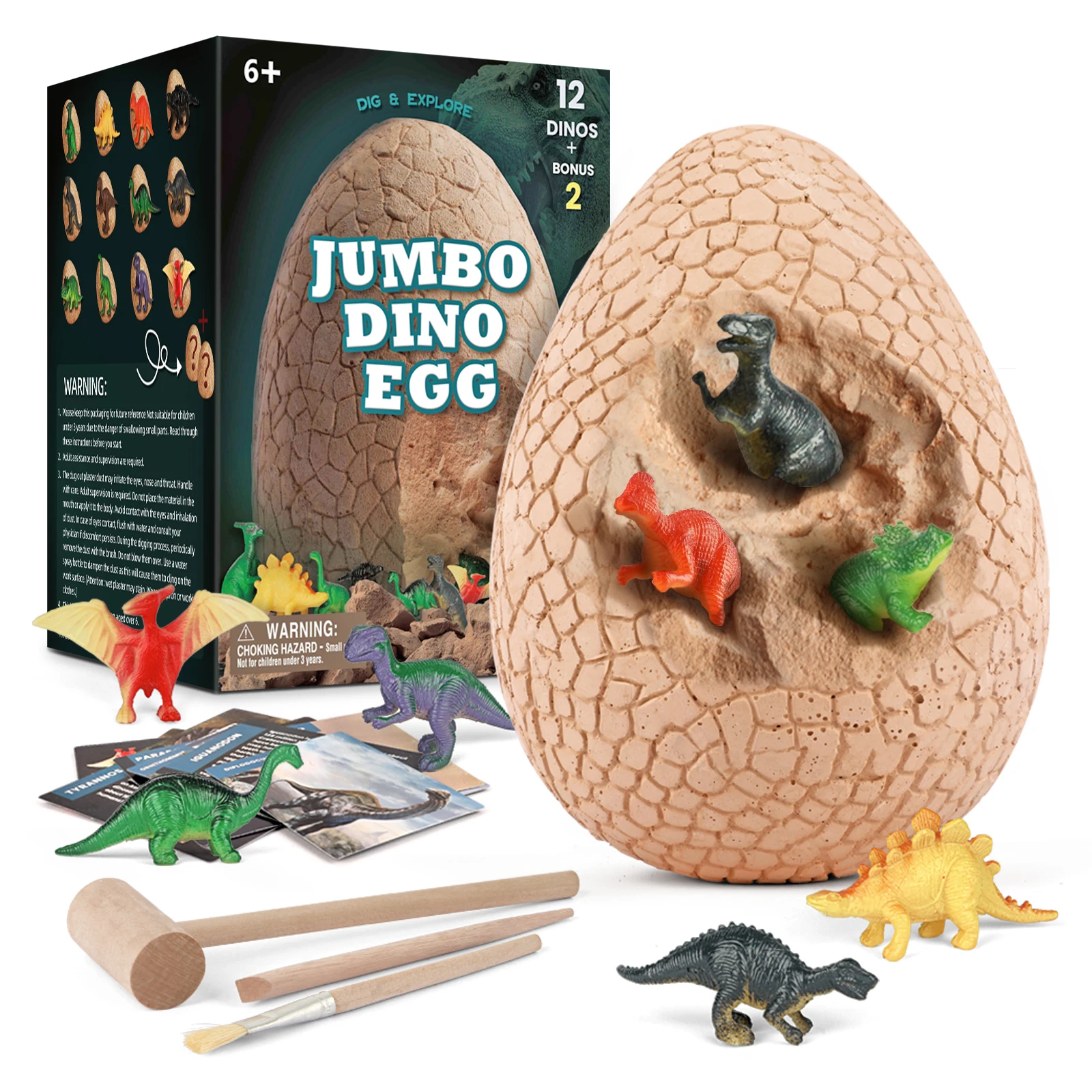 Набор для сбора яиц динозавров Jumbo Dino Egg с 12 различными - Цена: 1 616,17 руб.