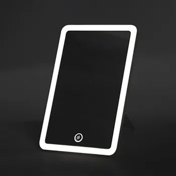 

Led Vanity Touch Screen Makeup Mirror Vanity Lights 180 Degree Rotation Table Countertop Cosmetics Bathroom Mirror