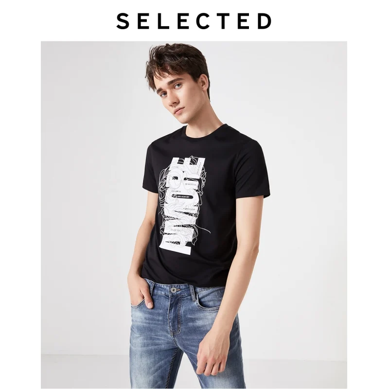 Мужская футболка из 100% хлопка с вышитыми буквами и короткими рукавами летняя