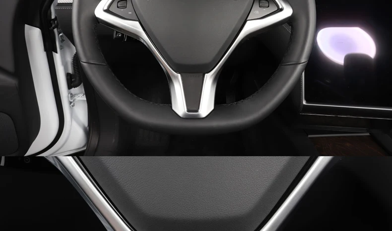 LUCKEASY Автомобильный руль декоративная заплатка для Tesla модель X/S- ABS рулевое колесо аксессуары декоративная рамка патч
