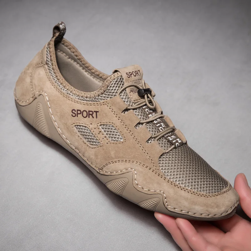 2020 Men Casual Shoes Soft Genuine Leather Loafers Fashion Brand Men Flats Comfy Casual Shoes Fashion Men Sneakers