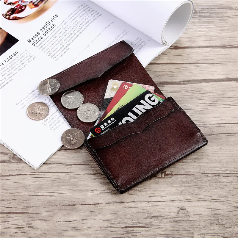 

2019 New Style Retro Wallet First Layer Skeleton-skin Handmade Purse Multi-functional Wallet