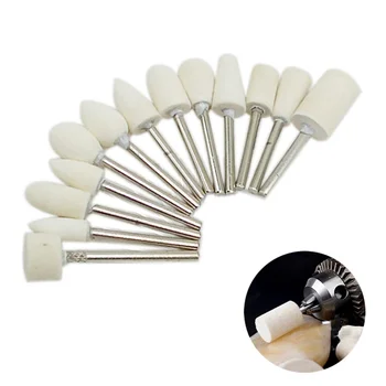 

13PCS 3MM Shank Grinding Buffing Dental Accessories Wool Polishing Multi Brush Grinder Brushes For Machine Felt Mounted Wheel