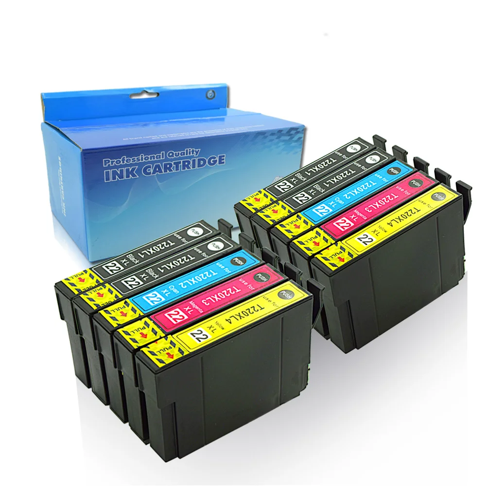 10 pk совместимый для Epson 220xl T220 чернильных картриджей Epson рабочей силы WF-2630 WF-2650 WF-2660 XP-320 XP-420 чернила для принтера