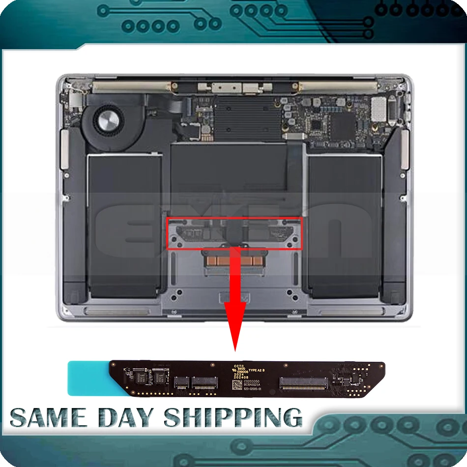 

New 2020 for Macbook Air 13" Retina A2179 Touchpad Trackpad Keyboard Connector Board to Topcase 821-02005-01MWTJ2 MVH22 EMC 3302