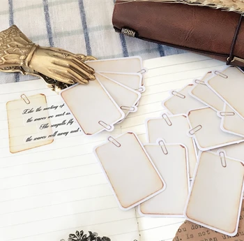 

10Pcs/Bag Vintage Label Tag Vellum Paper Sticker DIY Craft Scrapbooking Album Junk Journal Planner Decorative Stickers