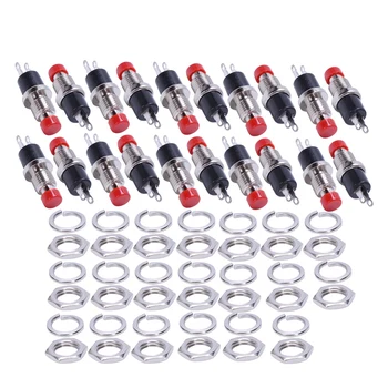 

One pack of 20 pieces Mini Momentary On/Off Push Button miniswitch 0.5A Red