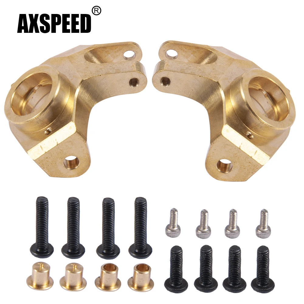 

AXSPEED 2 шт. латунные сверхмощные передние кастеты рулевого управления для Axial SCX10 II 90046 1/10 RC Гусеничный автомобиль грузовик обновленные детали