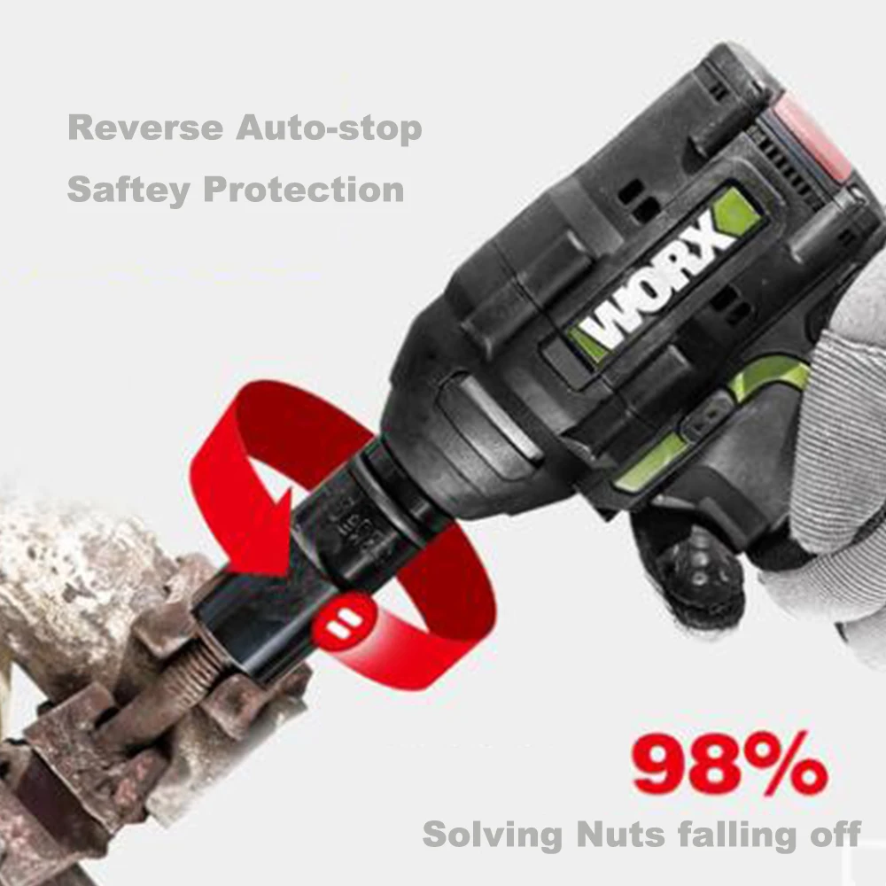 WORX 20V MAX Lith Ion бесщеточный Электрический ударный гайковерт wu278 максимальный