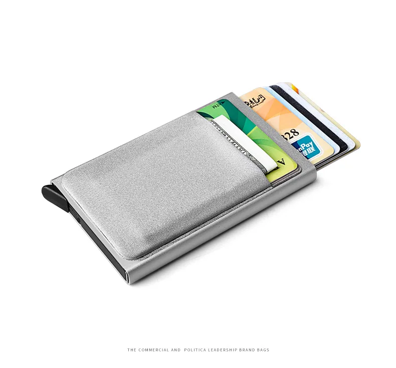 RFID смарт-кошелек, кредитный держатель для карт, металлические тонкие мужские кошельки, passe secret pop up, минималистичный кошелек, маленький держатель для карт, кошелек