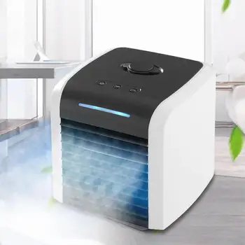 

Car Air Cooling Fan USB Air Conditioner Built-in LED Lamp Auto Cooler Air Fan Car Humidifier Fan Accessories Portable Air Cooler