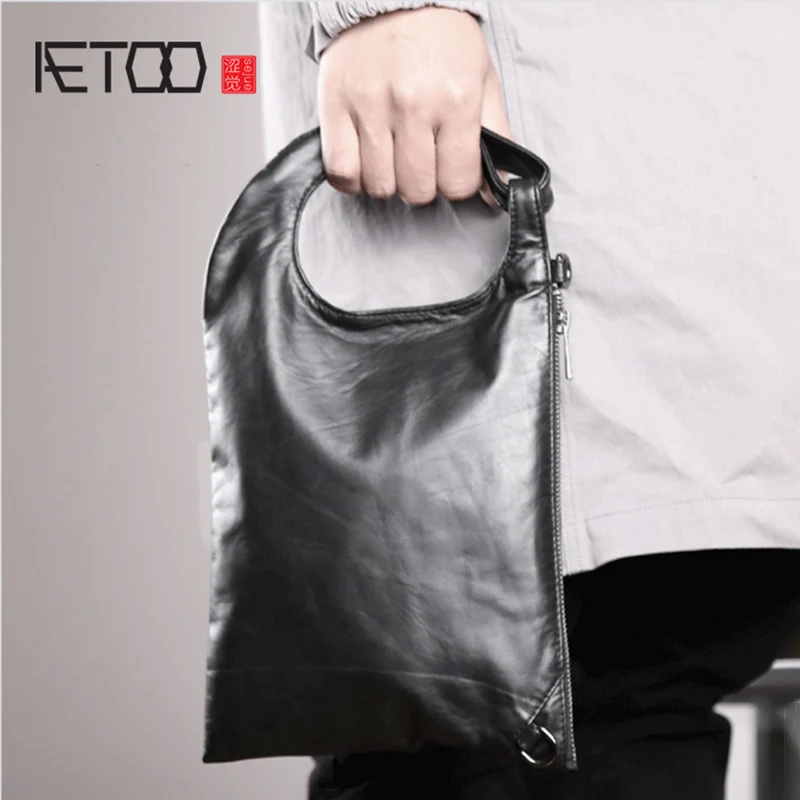 

BJYL Handmade cowhide handbag, shoulder slant across handbags, casual leather bag