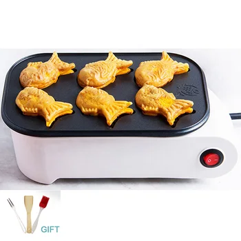 

220V Electric Walnut Cake Maker Automatic Mini Nut Waffle Bread Machine Sandwich Iron Toaster Baking Breakfast Pan Oven EU plug
