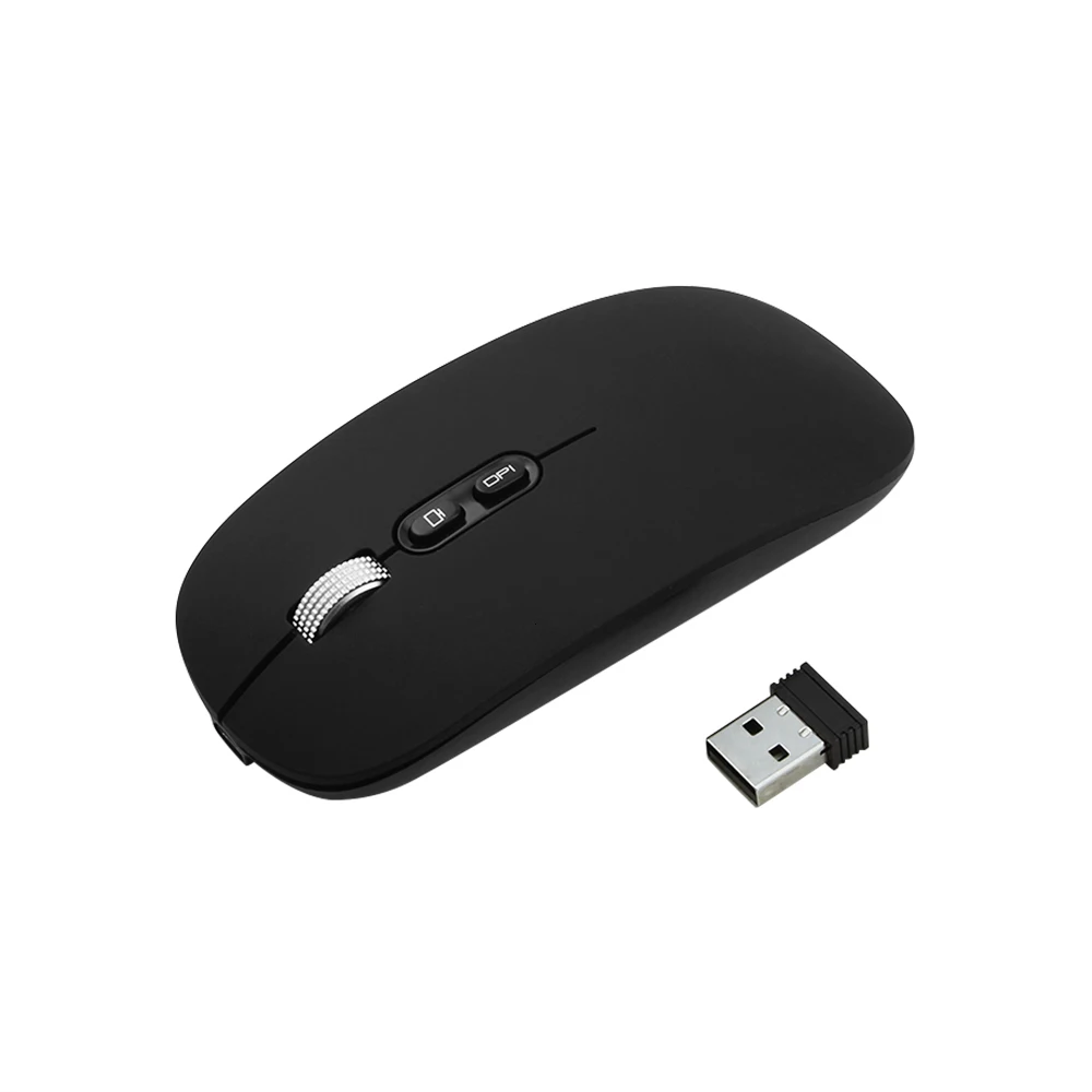 CHUYI Wireless Slim Rechargeable Mouse Portable Silent Optical 2.4G Ultra-thin Mause 1600 DPI Computer Office Mice For Laptop