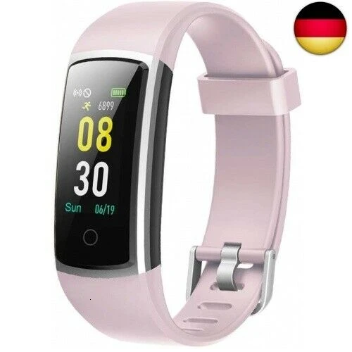 DE Fitnessarmband Uhr Smartwatch mit Pulsmesser Blutdruckmessung Schrittzähler 