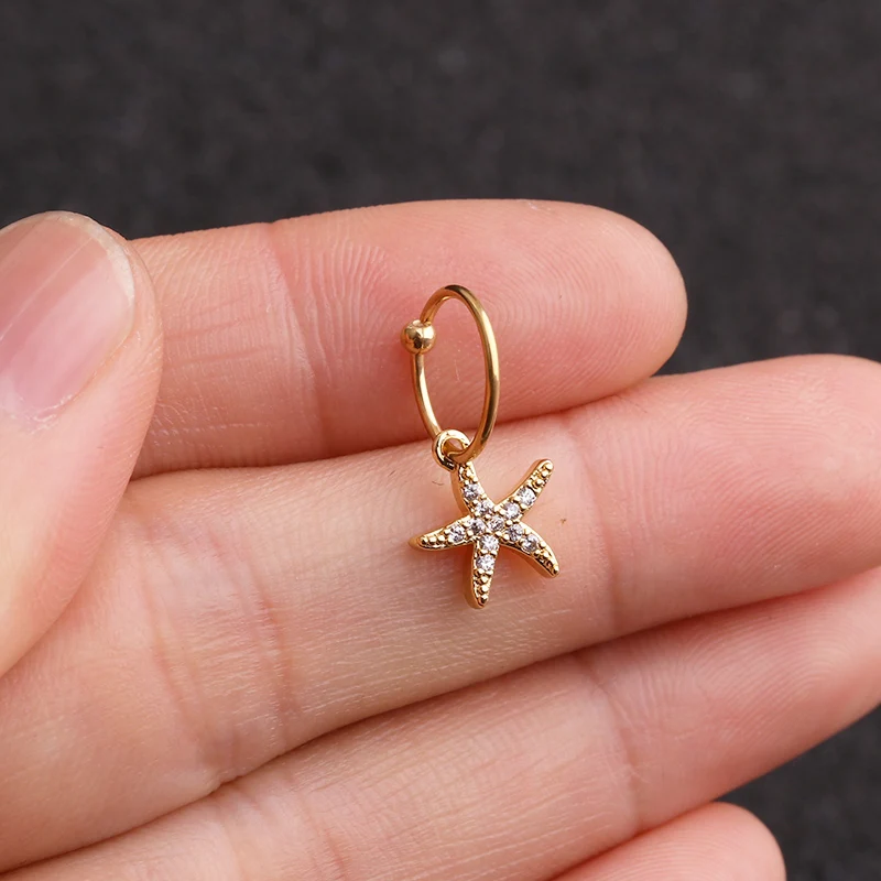 Sellsets 1 шт. CZ Висячие спирали Daith хряща пирсинг ювелирные изделия обруч
