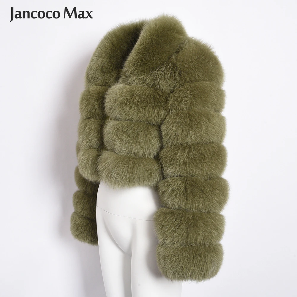 Jancoco Max, Новое поступление, куртки из натурального меха, женская мода, Лисий мех, короткие пальто, зимнее пальто, женская меховая верхняя одежда S7636