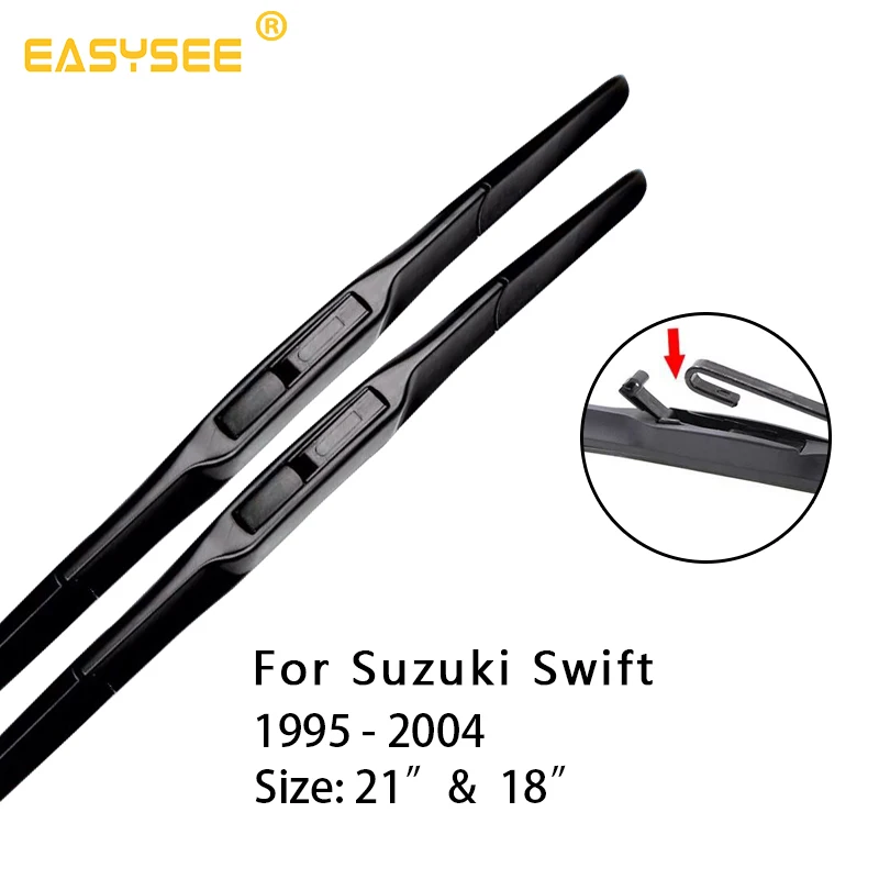 

Windscreen windshield Wiper Blades for Suzuki Swift Fit Hook Arms Model Year From 1995 to 2014 2015 2016 2017 2018 2019 21"&18"