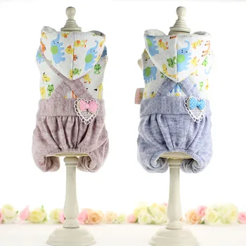 

Cute Animal Dog Jumpsuit Winter Warm Fleece Small Dog Cat Coat Jacket Chihuahua Shirt Hoodie Clothes For Pitbull
