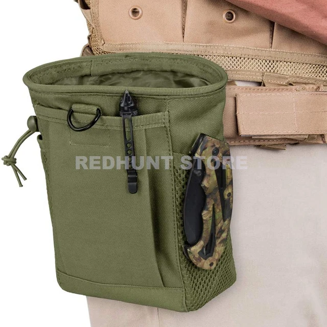 Tactical Dump Pouch MOLLE Bag - Roll-up Storage With Drawstring For Magazines & Gear | 500D Nylon Construction
