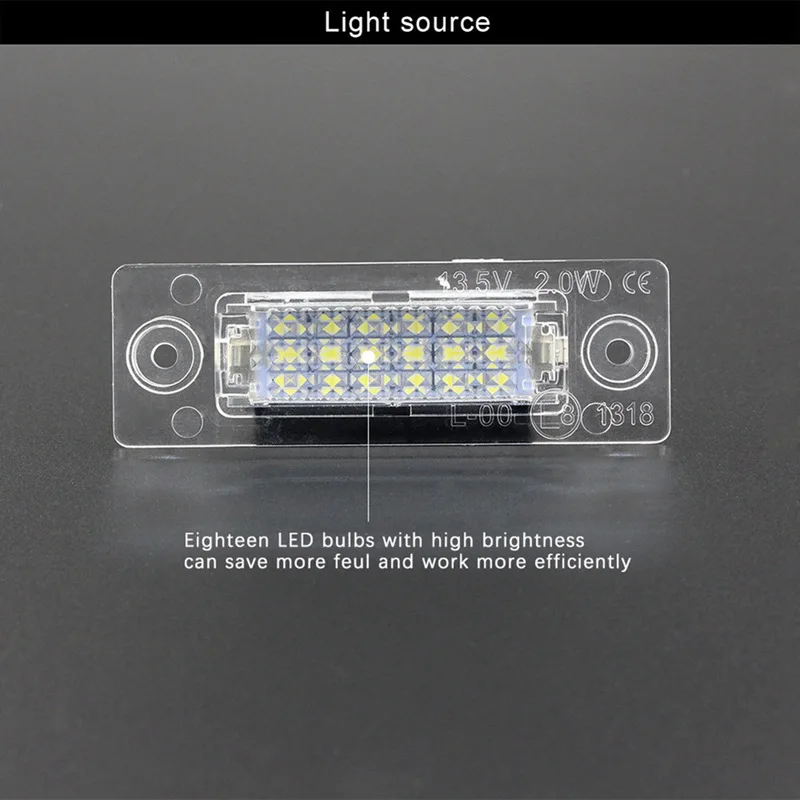 2 шт./пара 18 светодиодный 2835 SMD Подсветка регистрационного номера для Touran для Skoda Superb Golf 5 лицензионный светильник