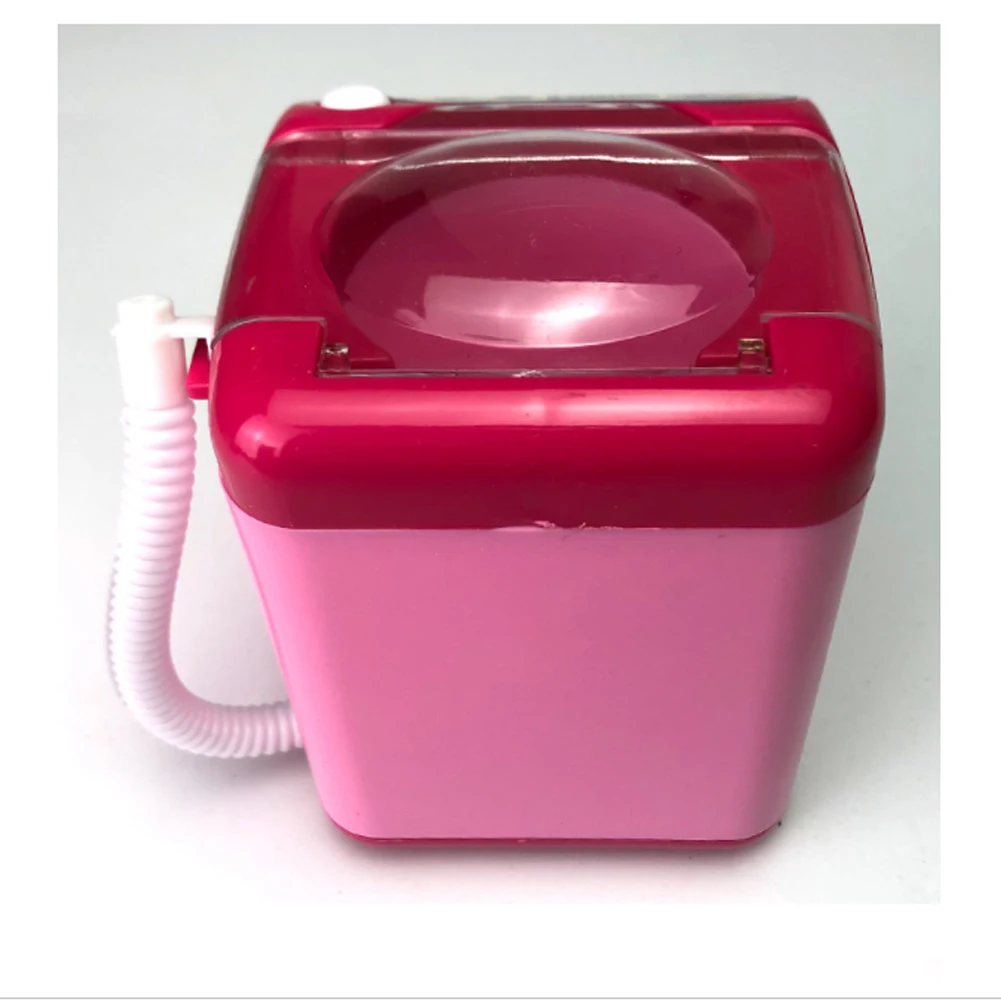 Mini Electric Washing Machine Dollhouse Toy Very Useful Wash Makeup Brushes
