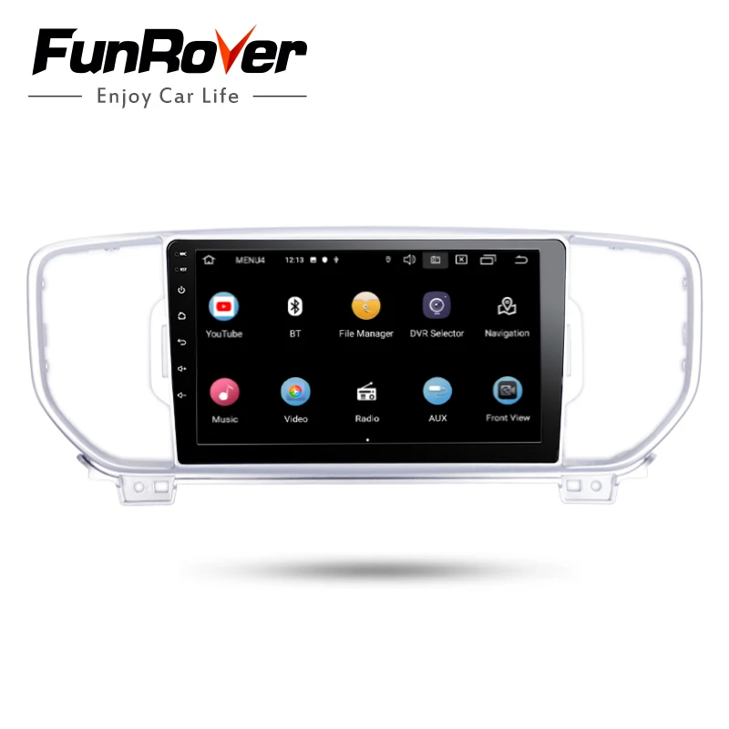 Flash Deal Funrover 2.5D+IPS 9 inch 2 din Car Multimedia player For KIA Sportage 2016 2017 Kx5 dvd Android 9.0 stereo radio gps navigation 1
