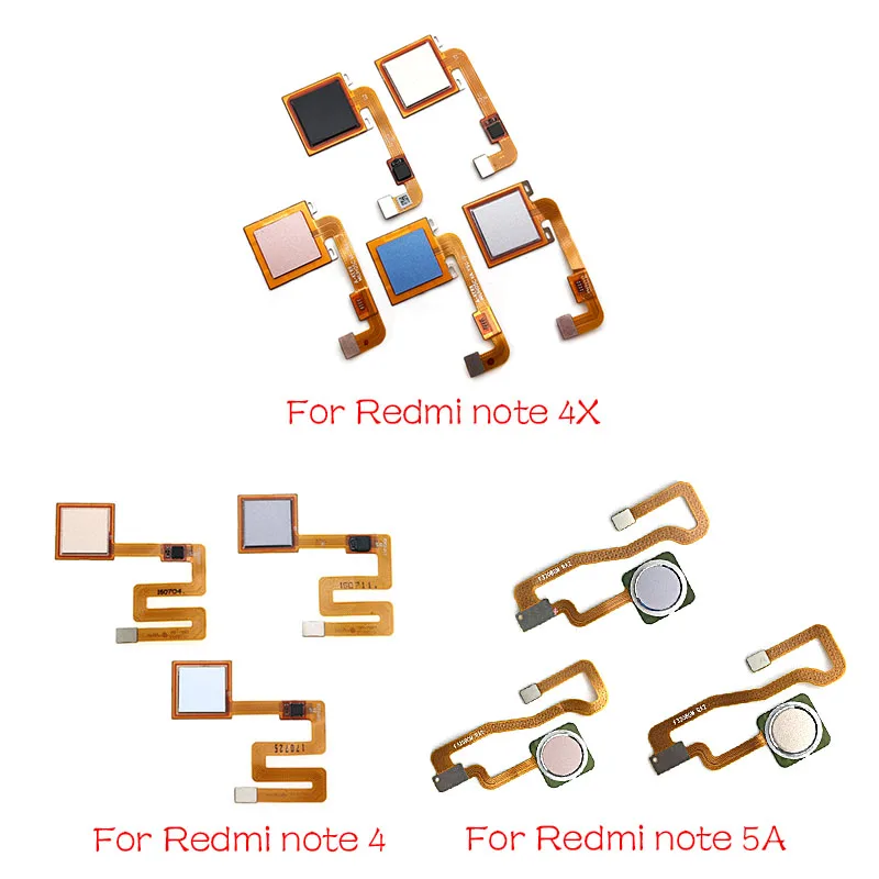 Для Xiaomi Redmi Note 4 4X5 5A 3 Pro домашний считыватель пальцев Сканер отпечатков пальцев Главная кнопка гибкий кабель