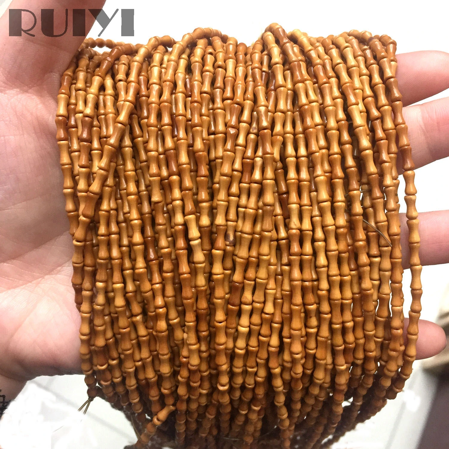 Ruiyi оливкового дерева кости бусины из Натурального Коричневого Spacer желтый мала