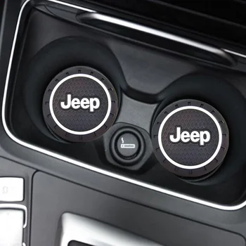 

2PCS Car Water Cup Bottle Holder Anti-slip Pad Mat for Chrysler JEEP Grand Cherokee Wrangler Compa Car Styling