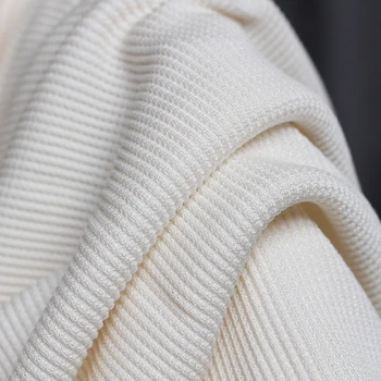

Whitewaxberry 56momme White Knite Elastic Knitting Silk Fabrics 100%Silk Material Summer Women T-shirt Sewing Cloth Freeshipping