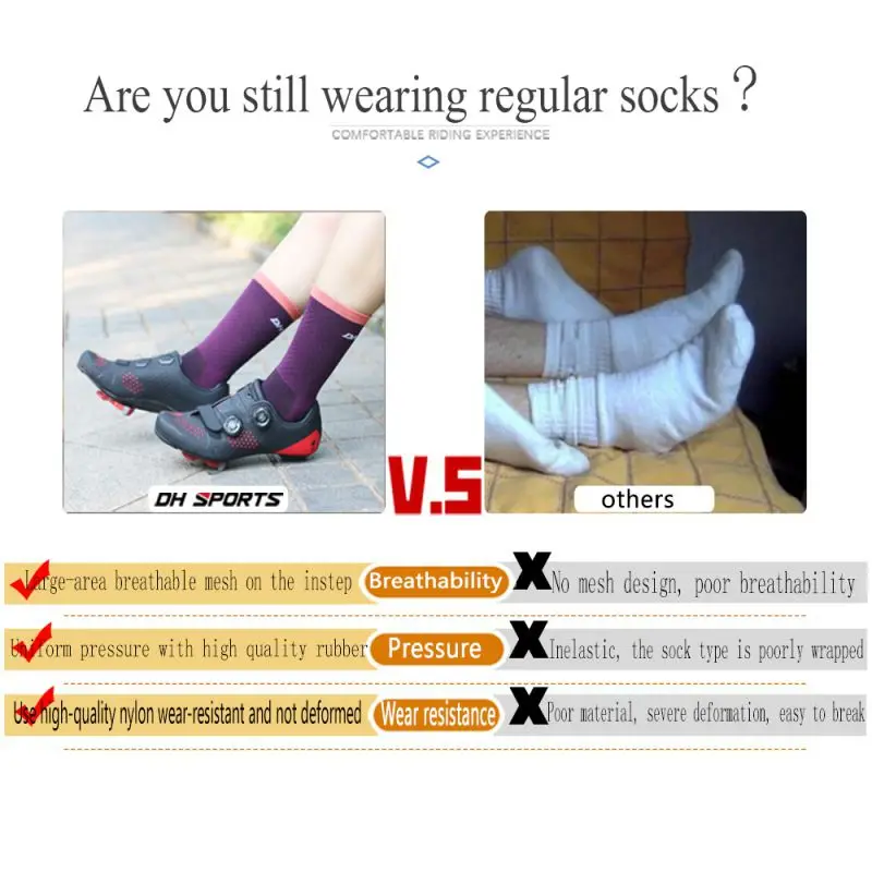 1 пара спортивных носков для мужчин и женщин дышащие средней длины профессиональные Компрессионные спортивные носки для тренировок на открытом воздухе
