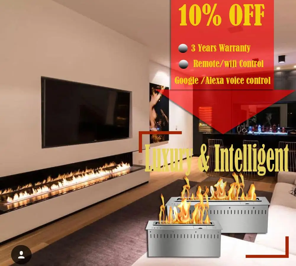 

hot sale 18 inches real fire fireplace with remote bioethanol fire indoor use