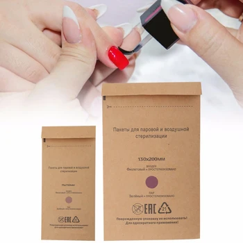 

10Pcs Disposable Sterilization Cosmetics Nail Art Bag Disinfection Machine Accessories Sterilization Bag For Nail Art Tool