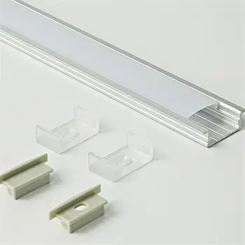 

U 50cm Aluminium Channel Holder for LED Strip Light Bar Under Cabinet Lamp Kitchen Chandeliers 23mm Wide Cover Accessory
