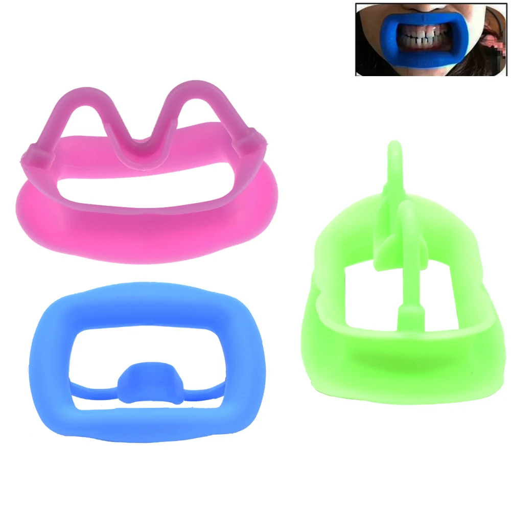 3 Pc Silicone Mouth Opener Dental Orthodontic Cheek Retracor Tooth