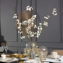 Роскошная ваза из матового стекла с золотым медным шпагатом ветви ремесла домашний офис настольные украшения искусство ремесла стиль ваза подарок