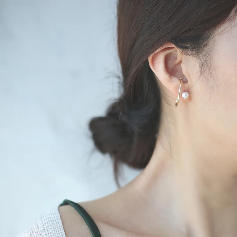 GHIDBK персонализированные искаженные поддельные жемчужные серьги-гвоздики уникальный дизайн изысканные серьги из искусственного жемчуга шикарные свадебные серьги