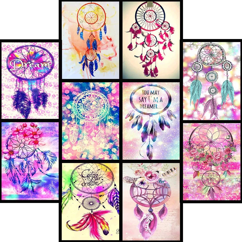 5D fullDiamond Embroidery Wind chime Cross Stitch DIY Diamond Painting flower Mosaic rhinestones Home Decor love | Дом и сад