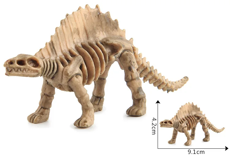 12 шт. Пластиковая Фигурка динозавра имитация Реалистичного скелета динозавра фигурки развивающие игрушки коллекция