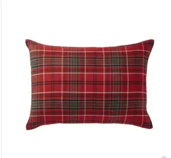 

Washed flannel pillowcase cotton plaid pillowcase 48*74 cm one single pillowcase