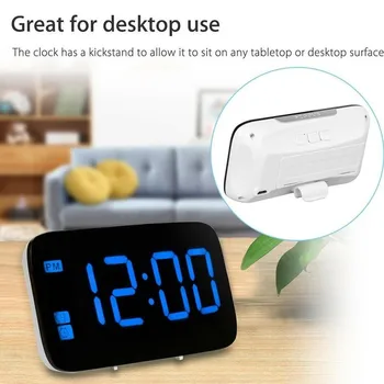 

1pc LED Mirror Digital Clock For Room Large Screen Multifunction Silent Digital Alarm Clock Home Table Digital Clock For Room