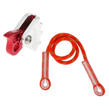 

15KN Outdoor Rock Climbing Arborist Rope Grab Equipment Aluminum Alloy + Fall Protection Rope