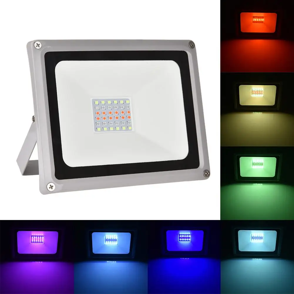 

2Pcs /sets RGB LED Flood Lights,16 Colors 4 Modes Dimmable Stage Lighting, Color Changing Outdoor Spotlight With Remote Control