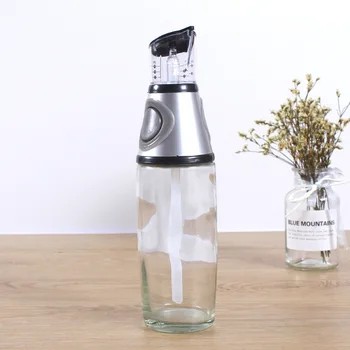 

500ML Glass Oil Control Bottle Leak-proof Oil Pot Cruet Can Measure Pressing Soy Sauce Vinegar Bottle Kitchen Supplies