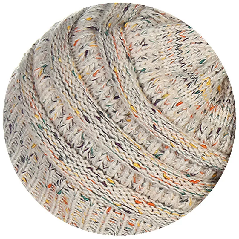 Winter Warm Women Hat Fashion Casual Stretch Knitted Beanie Boys Girls Wool Thick Baggy Hats Y5