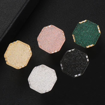 

LARRAURI New Paved Full Cubic Zirconi Gorgeous Fingers Rings For Noble Women Bridal Wedding Engagement Jewelry Party Accessories