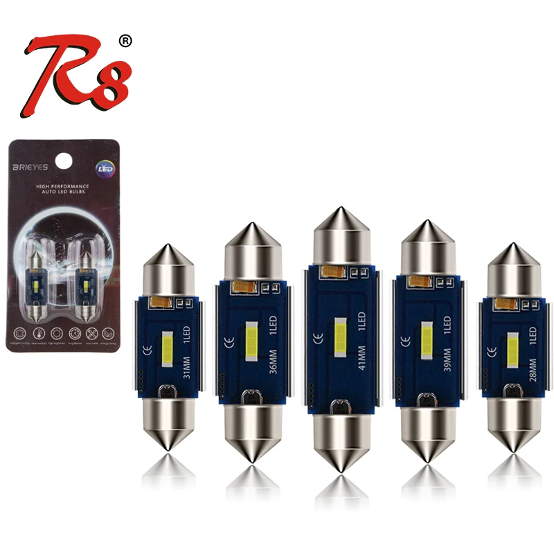 

2Pcs New CSP Festoon LED Interior Bulbs 28mm 31mm 36mm 39mm 41mm C5W C10W Super Bright Car Dome Reading Light Canbus No Error