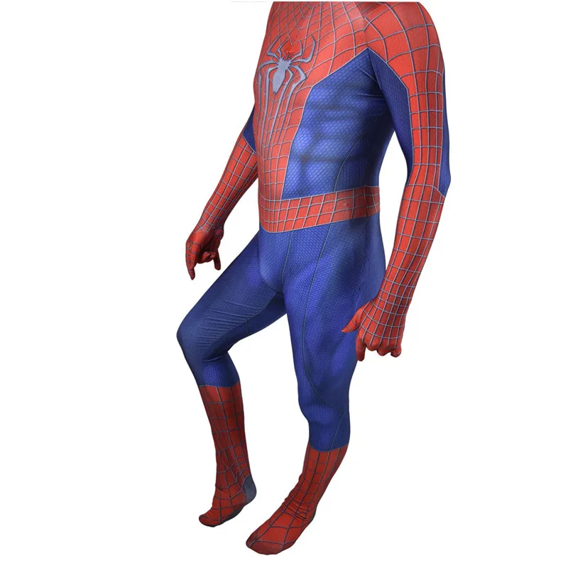 Удивительный Человек-паук 2 комплекта «Человек-паук», Косплэй Костюм Питер Паркер, зентай, облегающий костюм с пауком человек маска Хэллоуин Для мужчин Пижама для детей и взрослых